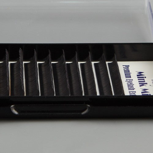 Extensii de gene PremiumROYAL Mink, Curbură D, Lungime Mix, Grosime 0.18 mm, 12 rânduri