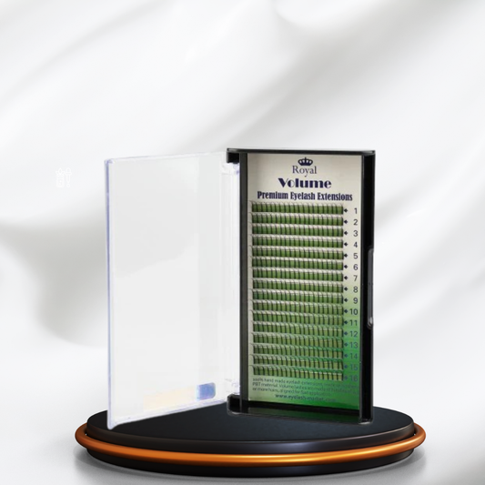 Pachet 4 cutii Extensii de gene Premium ROYAL Volume 3D – Curbură C, Grosime 0.10 mm, Lungimi 11–14 mm, 16 rânduri