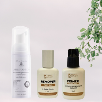 Pachet Profesional Lash Care – Curățare, Pregătire și Îndepărtare Extensii Gene
