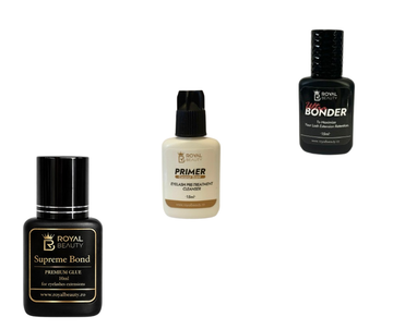 Pachet Royal Ultra super bond- adeziv profesional extensii gene ultra super bond (10 ml), primer Royal și Ultra Bonder Royal