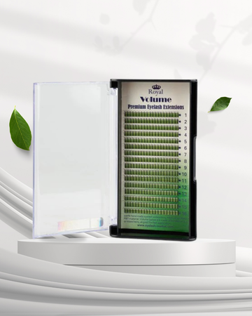 Extensii de gene Premium ROYAL Volume 2D, Individuale, Curbură D, Grosime 0.12 mm, Lungime 7-15 mm, 16 rânduri