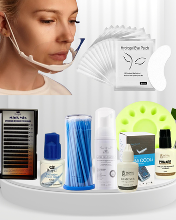 Kit Profesional pentru Începători – Aplicare Extensii de Gene ROYAL BEAUTY