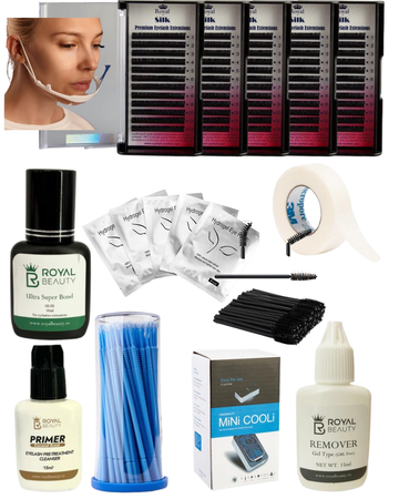 Kit Extensii Gene pentru Începători – Set Complet Profesional cu Adeziv și Accesorii