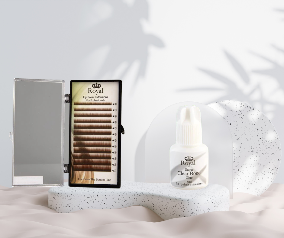 👑 Pachet Premium Royal – Extensii Sprâncene + Adeziv Clear 👑