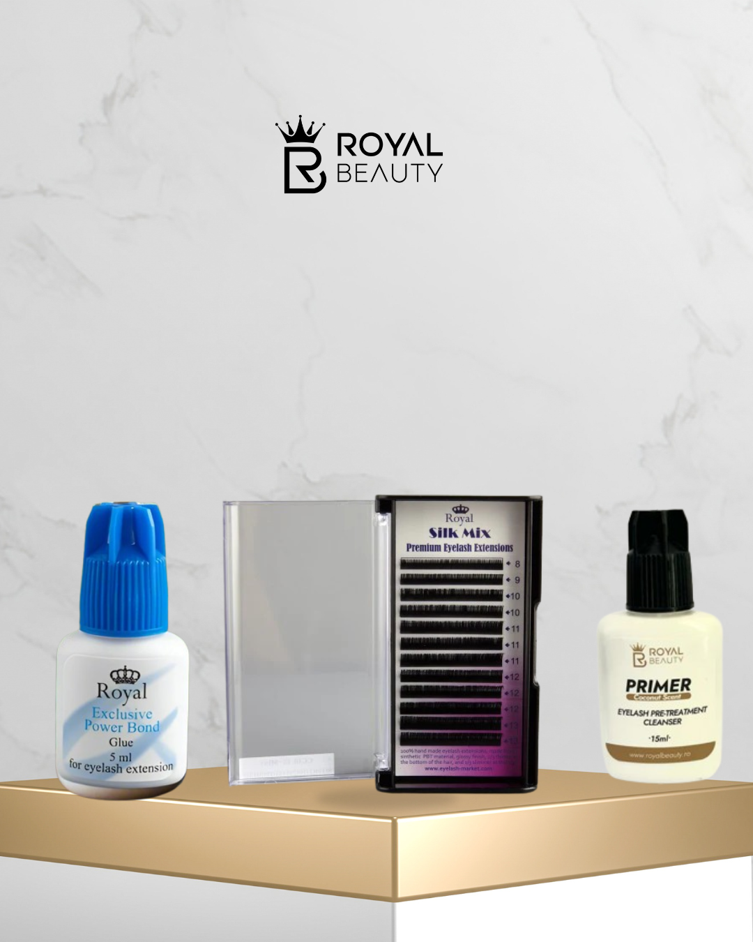 Pachet Începători – Adeziv Exclusive Power Bond + Primer + Extensii de Gene