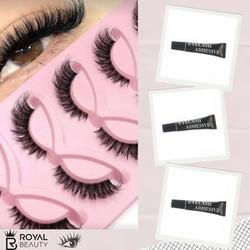 Set 3 x Adeziv profesional pentru gene banda sau smocuri-1 ml, timp uscare foarte scurt, Cadou gene banda