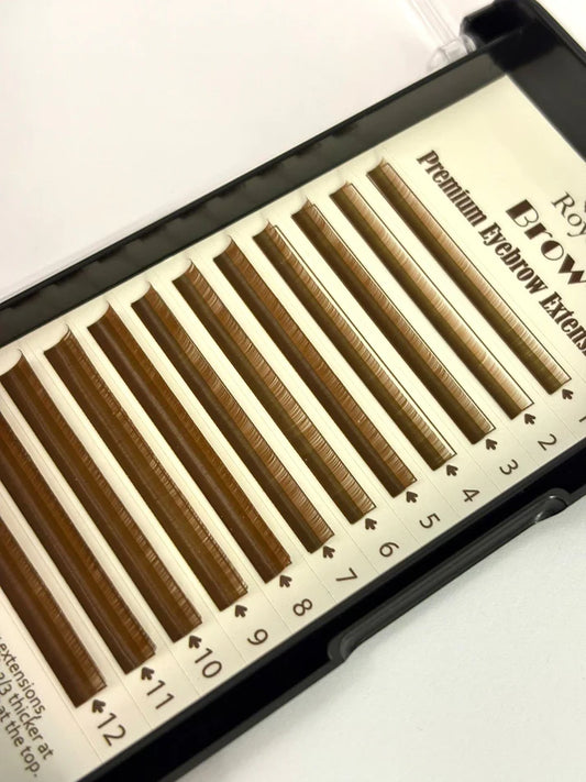 Pachet Premium Royal – Extensii Sprâncene Medium Brown+ Adeziv Clear