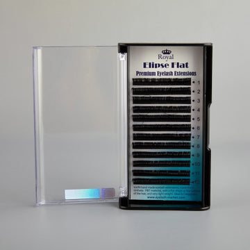 Extensii de gene Ellipse Flat Special , Individuale, Curbură D, Grosime 0.15 mm, Lungime 7-15 mm, 12 rânduri