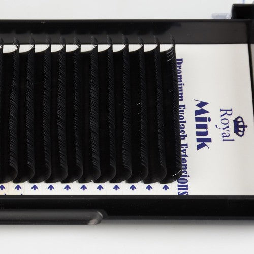 Extensii de gene Premium ROYAL MINK, Individuale, Curbură CC, Grosime 0.12 mm, Lungime 7-15 mm, 20 rânduri