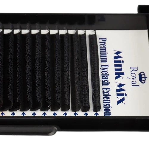 Pachet 5 Cutii Extensii de Gene – ROYAL MINK, Individuale, Curbură C, Grosime 0.15 mm