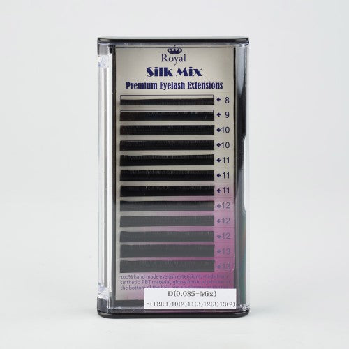 Extensii gene Royal Silk Mix D0.085 - 12 rânduri