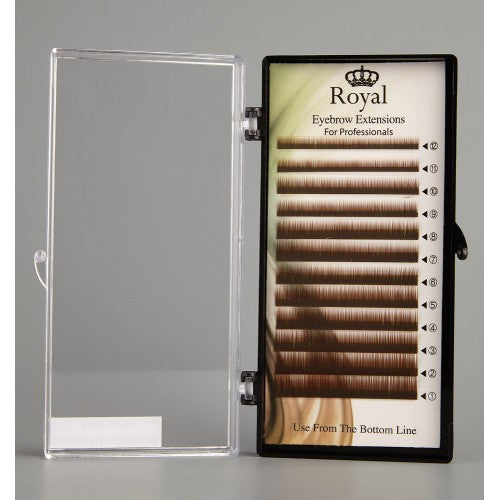 Royal Eyebrow Extensions Mix 0.15mm - Maro inchis