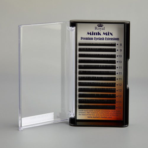 Extensii de gene Royal  Mink Mix CC007 - 12 rânduri